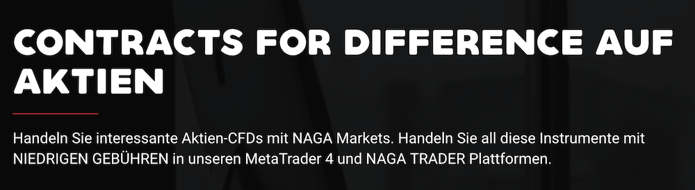NAGA Markets Handelsangebot